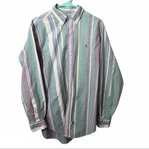 Ralph Lauren Pastel  Vertical Striped Button Down